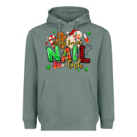 Sage santas favorite nail tech Heavyweight Hoodie - MaliasSmallBusiness
