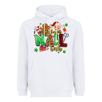 White santas favorite nail tech Heavyweight Hoodie - MaliasSmallBusiness