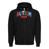 Black autism mom Zipper Hoodie - MaliasSmallBusiness