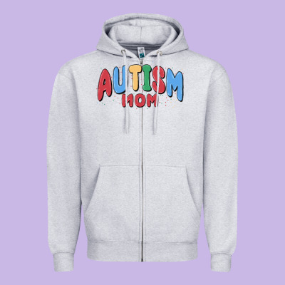 Autism Mom Zipper Hoodie Designed By Maliassmallbusiness