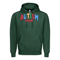Sports Green autism mom Zipper Hoodie - MaliasSmallBusiness