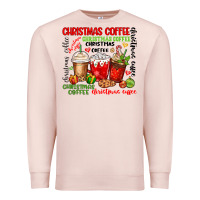 Pale Pink Christmas coffee Premium Sweatshirt - MaliasSmallBusiness