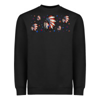 Black patriotic native American headdress 16oz libbey cup Heavyweight Sweatshirt - HRA Design Shop