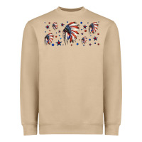 Mushroom patriotic native American headdress 16oz libbey cup Heavyweight Sweatshirt - HRA Design Shop