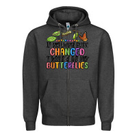 Charcoal Heather if nothing ever changed thered be no butterflies Zipper Hoodie - MaliasSmallBusiness