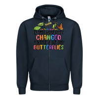 Navy if nothing ever changed thered be no butterflies Zipper Hoodie - MaliasSmallBusiness