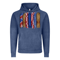 Vintage Denim 4th of July brushstroke Vintage Hoodie - CowGirlArtShop