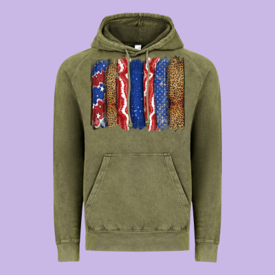 4th Of July Brushstroke Vintage Hoodie Designed By Cowgirlartshop