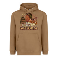 Toasted Coconut have a melanin christmas  black woman Heavyweight Hoodie - MaliasSmallBusiness