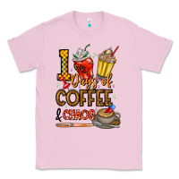Bubblegum Pink 100. Days Of Coffee  Chaos Classic Tee - CowhideDigitalArt