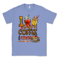 Colony Blue 100. Days Of Coffee  Chaos Classic Tee - CowhideDigitalArt