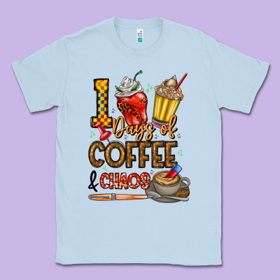 100. Days Of Coffee  Chaos Classic Tee Designed By Cowhidedigitalart