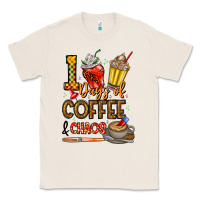 Natural 100. Days Of Coffee  Chaos Classic Tee - CowhideDigitalArt