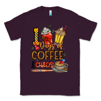 Plum 100. Days Of Coffee  Chaos Classic Tee - CowhideDigitalArt