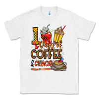 White 100. Days Of Coffee  Chaos Classic Tee - CowhideDigitalArt