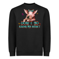 Black don't go bacon my heart Heavyweight Sweatshirt - CowhideDigitalArt