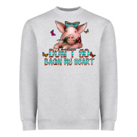Heather Grey don't go bacon my heart Heavyweight Sweatshirt - CowhideDigitalArt