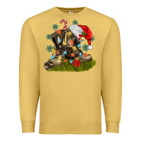 Antique Gold Christmas soldier veteran boots Premium Sweatshirt - MaliasSmallBusiness