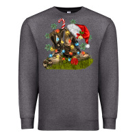 Charcoal Heather Christmas soldier veteran boots Premium Sweatshirt - MaliasSmallBusiness