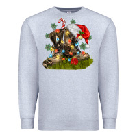 Heather Grey Christmas soldier veteran boots Premium Sweatshirt - MaliasSmallBusiness
