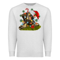 Oatmeal Heather Christmas soldier veteran boots Premium Sweatshirt - MaliasSmallBusiness