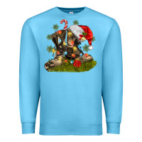 Ocean Blue Christmas soldier veteran boots Premium Sweatshirt - MaliasSmallBusiness
