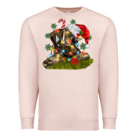 Pale Pink Christmas soldier veteran boots Premium Sweatshirt - MaliasSmallBusiness