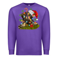 Purple Christmas soldier veteran boots Premium Sweatshirt - MaliasSmallBusiness