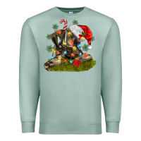 Seafoam Christmas soldier veteran boots Premium Sweatshirt - MaliasSmallBusiness