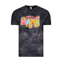 Cloud Black floral mama Vintage Tee - JahusDesignShop