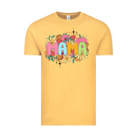 Vintage Mustard floral mama Vintage Tee - JahusDesignShop