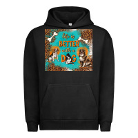 Pigment Black life is better with a dog Urban Hoodie - TumblerDesignByShophia