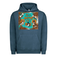 Pigment Midnight Navy life is better with a dog Urban Hoodie - TumblerDesignByShophia