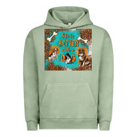 Pigment Oil Green life is better with a dog Urban Hoodie - TumblerDesignByShophia