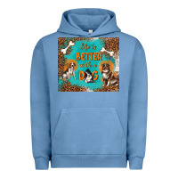 Pigment Pebble Blue life is better with a dog Urban Hoodie - TumblerDesignByShophia