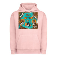 Pigment Salmon life is better with a dog Urban Hoodie - TumblerDesignByShophia