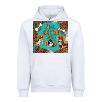 White life is better with a dog Urban Hoodie - TumblerDesignByShophia