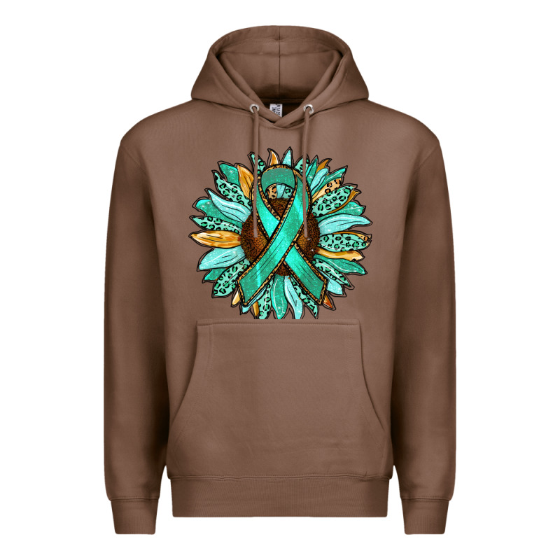 Ovarian Liver Cancer Awareness Sunflower Premium Hoodie by RanaPortraitStore | Teevron