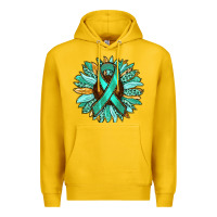 Lemon Ovarian Liver Cancer Awareness Sunflower Premium Hoodie - RanaPortraitStore