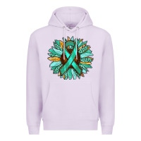 Lilac Ovarian Liver Cancer Awareness Sunflower Premium Hoodie - RanaPortraitStore