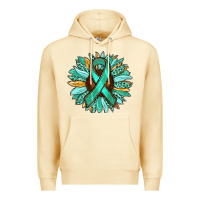 Pina Colada Ovarian Liver Cancer Awareness Sunflower Premium Hoodie - RanaPortraitStore