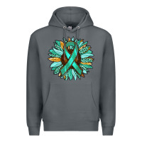 Rock Ovarian Liver Cancer Awareness Sunflower Premium Hoodie - RanaPortraitStore
