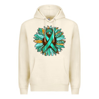 Tofu Ovarian Liver Cancer Awareness Sunflower Premium Hoodie - RanaPortraitStore