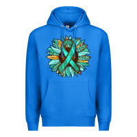 True Royal Ovarian Liver Cancer Awareness Sunflower Premium Hoodie - RanaPortraitStore