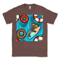 Chestnut koala at the pool seamless pattern Classic Tee - BundleAndBundleShop