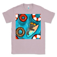 Lilac koala at the pool seamless pattern Classic Tee - BundleAndBundleShop