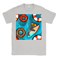 Moon Dust koala at the pool seamless pattern Classic Tee - BundleAndBundleShop