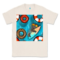 Natural koala at the pool seamless pattern Classic Tee - BundleAndBundleShop