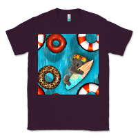 Plum koala at the pool seamless pattern Classic Tee - BundleAndBundleShop