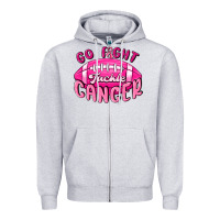 Heather Grey go fight tackle cancer Zipper Hoodie - MaliasSmallBusiness